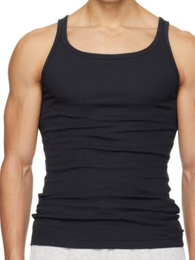 SKIMS Black Ribbed Scoop Tank
